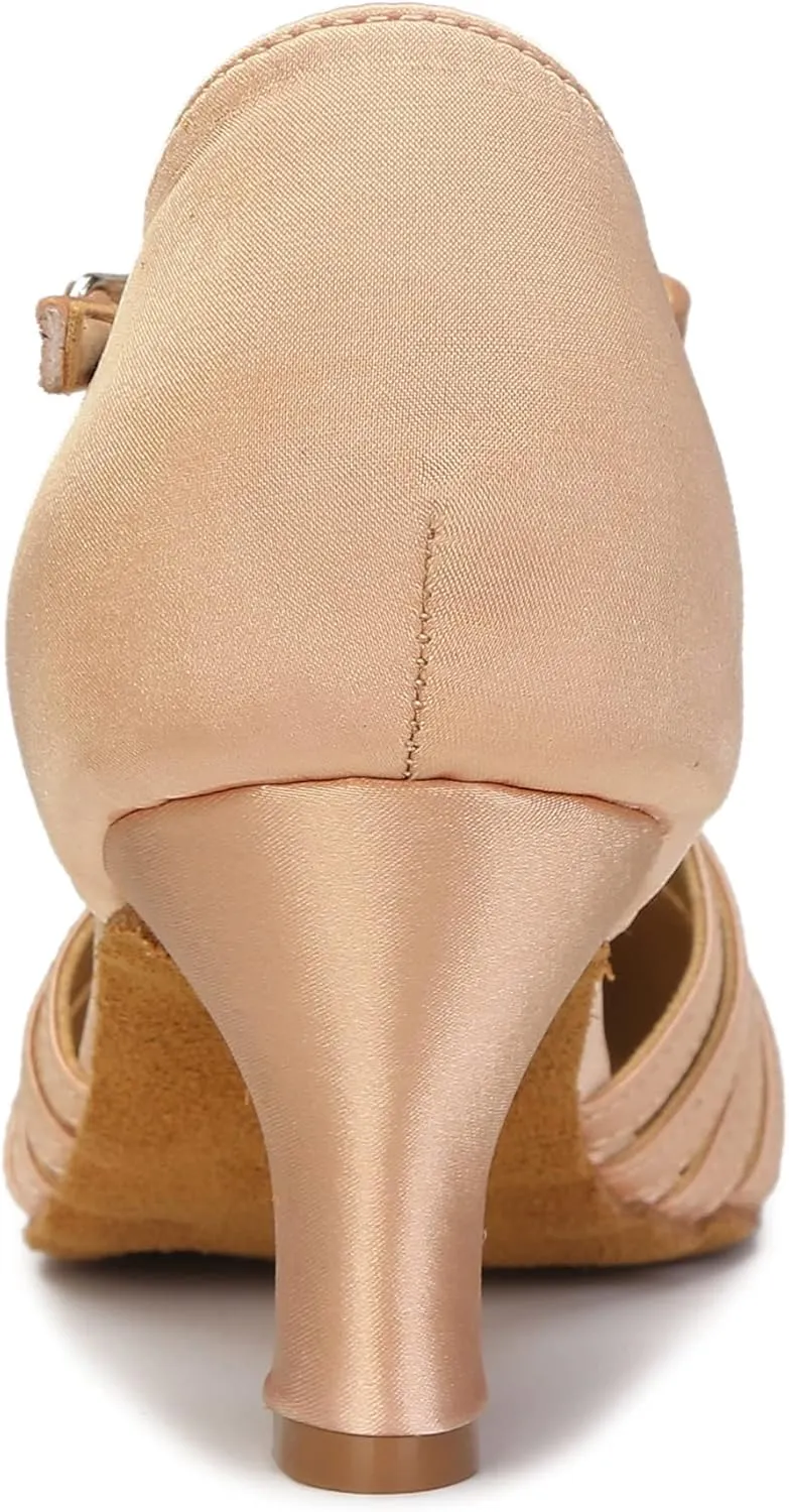 Women Ballroom Dance Shoes Closed Toe Dancing Shoes Latin Salsa Dance Shoes ZB12