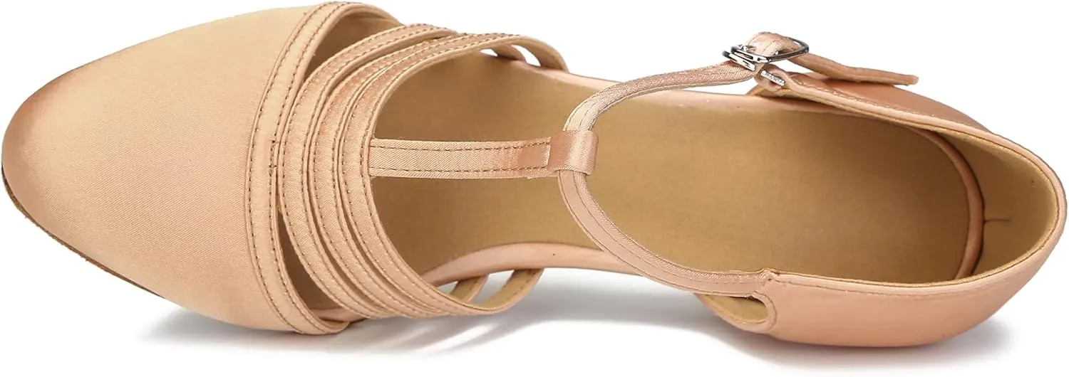 Women Ballroom Dance Shoes Closed Toe Dancing Shoes Latin Salsa Dance Shoes ZB12