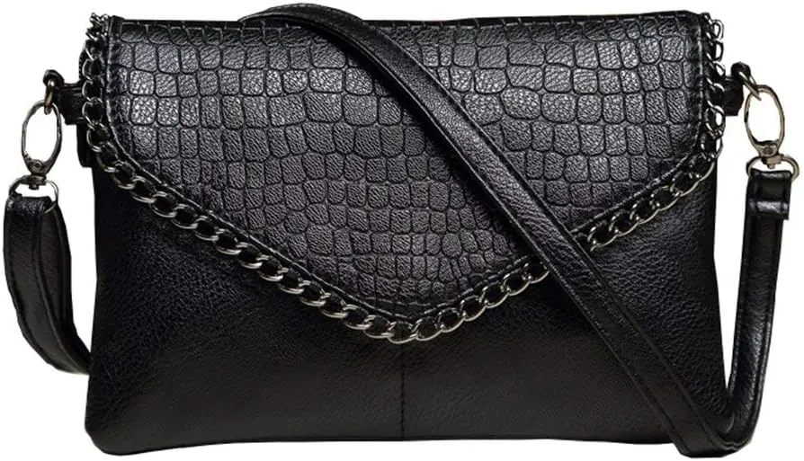 Women Crossbody Bag, Leather Shoulder Bag Envelope Bag Satchel Stylish Ladies Messenger Bags Purse and Handbags