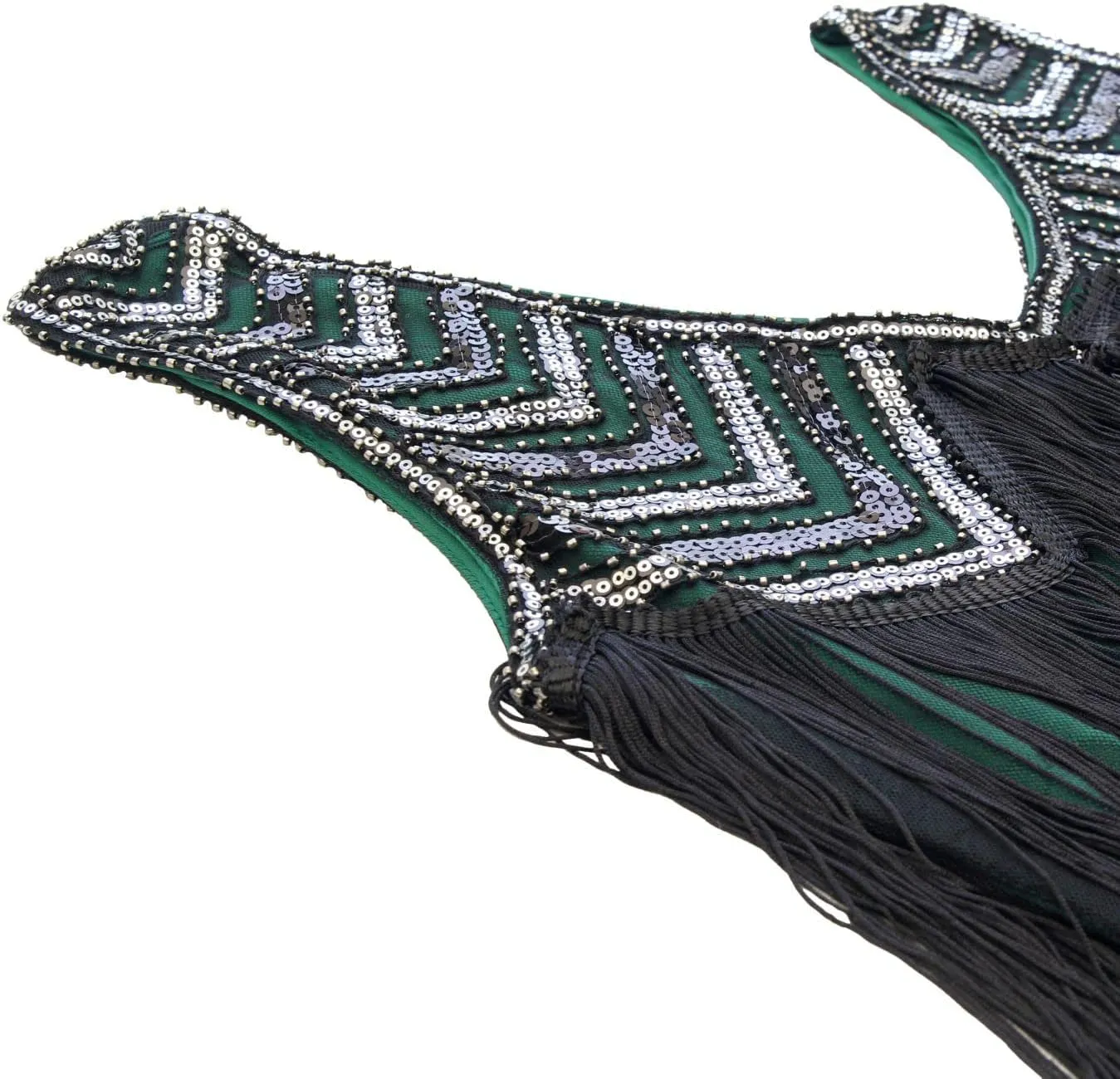 Women Flapper Dress 1920s Gatsby Tassel Sway Dance Cocktail Dress with 20s Accessories Set