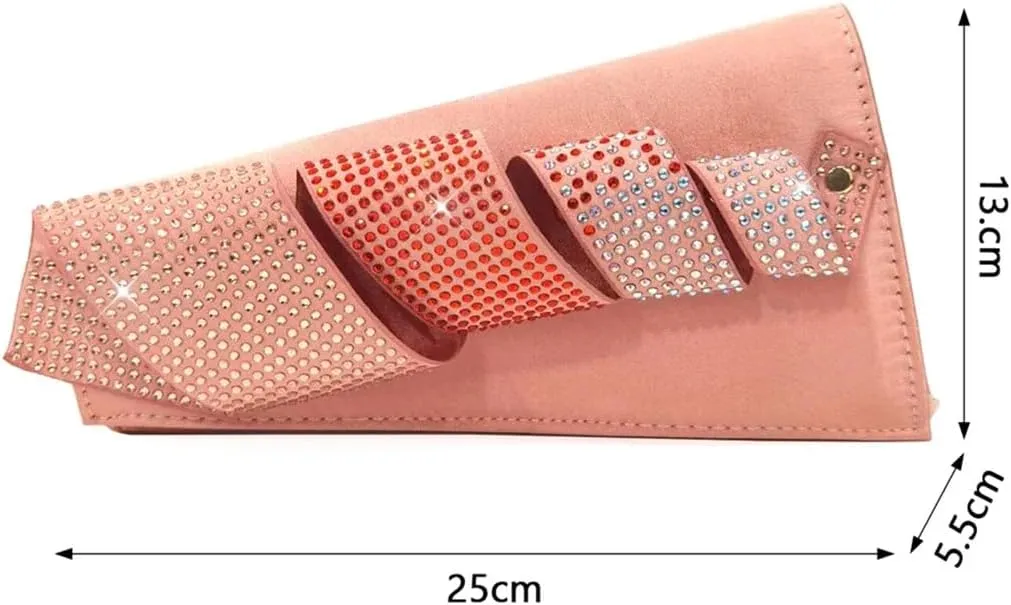 Women Rhinestone Elegant High Heels Buckle Strap Fashion Slingbacks Peep Toe Shoe and Bag Set