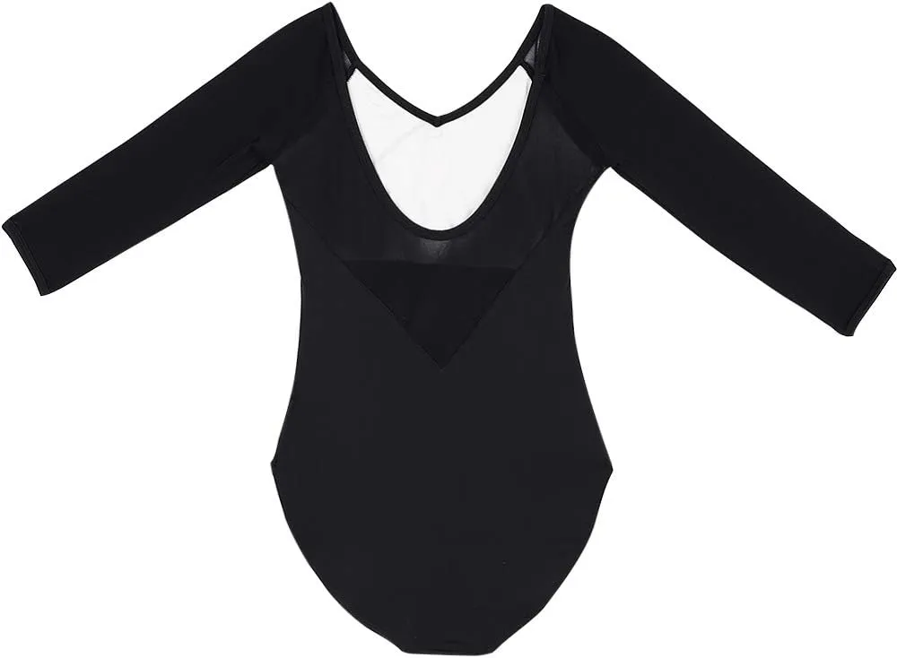 Women's Ballet Dance Leotards Dance Bodysuit 3/4 Sleeve Leotards