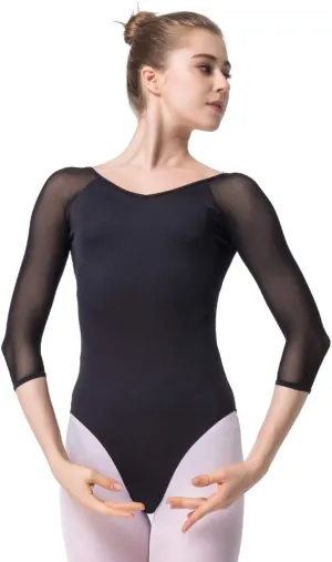 Women's Ballet Dance Leotards Dance Bodysuit 3/4 Sleeve Leotards