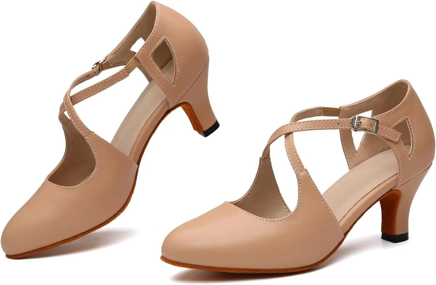 Women's Ballroom Dance Shoes Character Shoes Latin Salsa Closed Toe Dance Heels