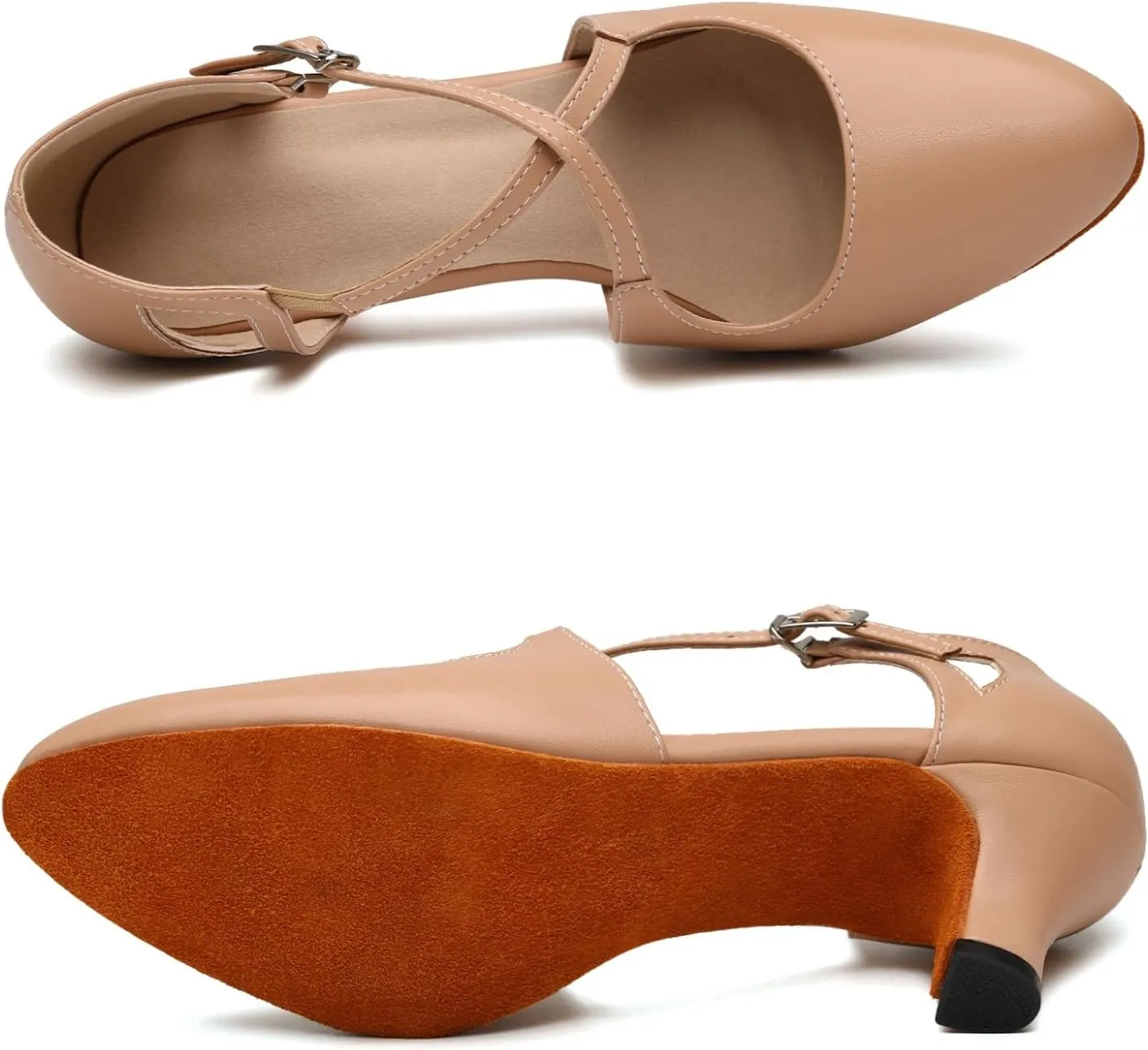 Women's Ballroom Dance Shoes Character Shoes Latin Salsa Closed Toe Dance Heels