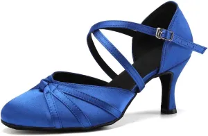 Women's Ballroom Dance Shoes Closed Toe Latin Salsa Ladies Waltz Social Dancing Heels Shoes