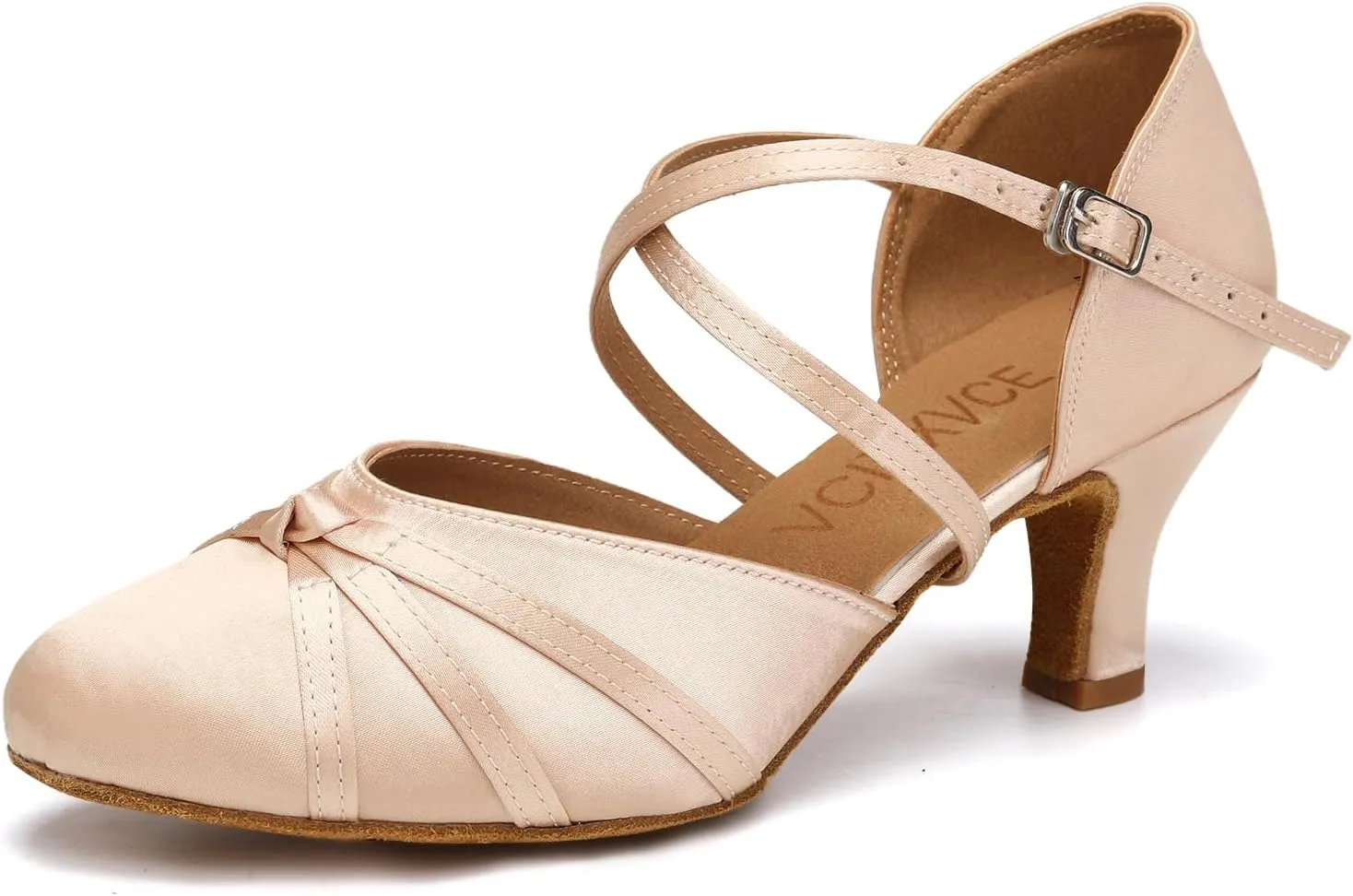 Women's Ballroom Dance Shoes Closed Toe Latin Salsa Ladies Waltz Social Dancing Heels Shoes