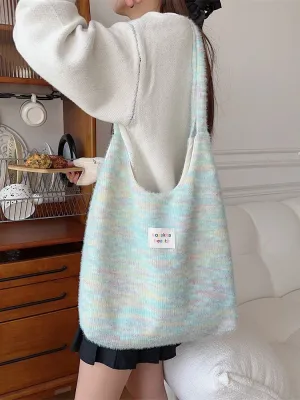 Women's Cute Furry Large Capacity Book Single Shoulder Bags