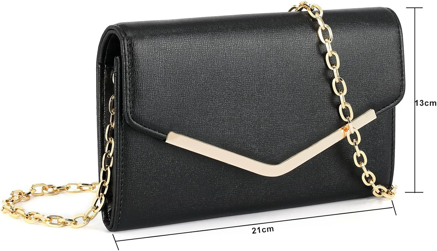 Women's Evening Bag ，Envelope Clutch Purse Handbag Detachable Chain Crossbody Bag for Women Wedding Party Shoulder Bag