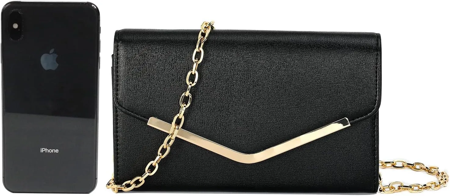 Women's Evening Bag ，Envelope Clutch Purse Handbag Detachable Chain Crossbody Bag for Women Wedding Party Shoulder Bag