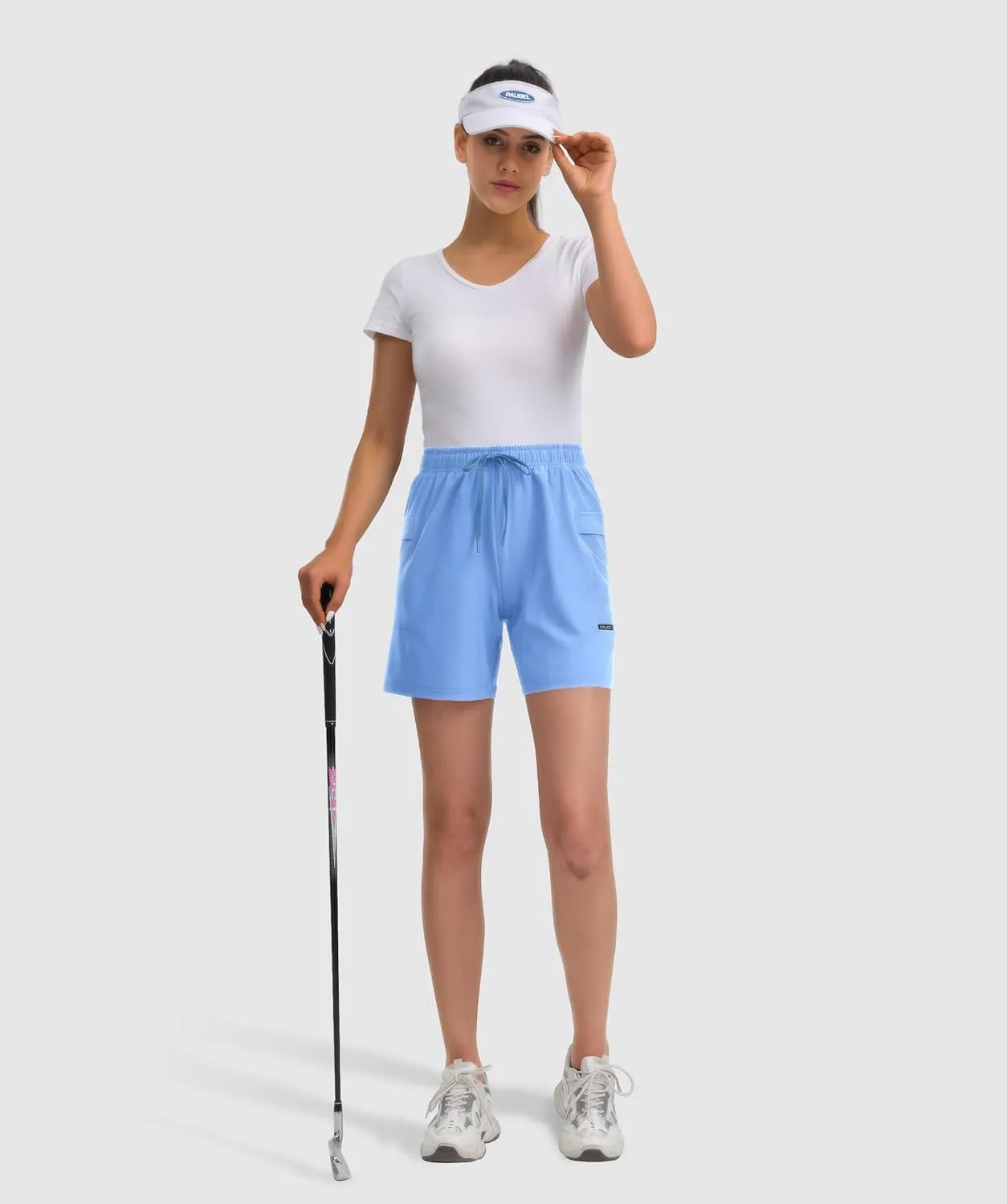 Women's Hiking Cargo Casual Shorts 6 inches Lightweight Quick Dry Athletic Shorts for Golf Workout Travel Summer 2025