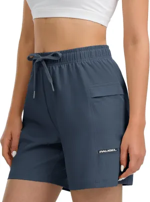 Women's Hiking Cargo Casual Shorts 6 inches Lightweight Quick Dry Athletic Shorts for Golf Workout Travel Summer 2025