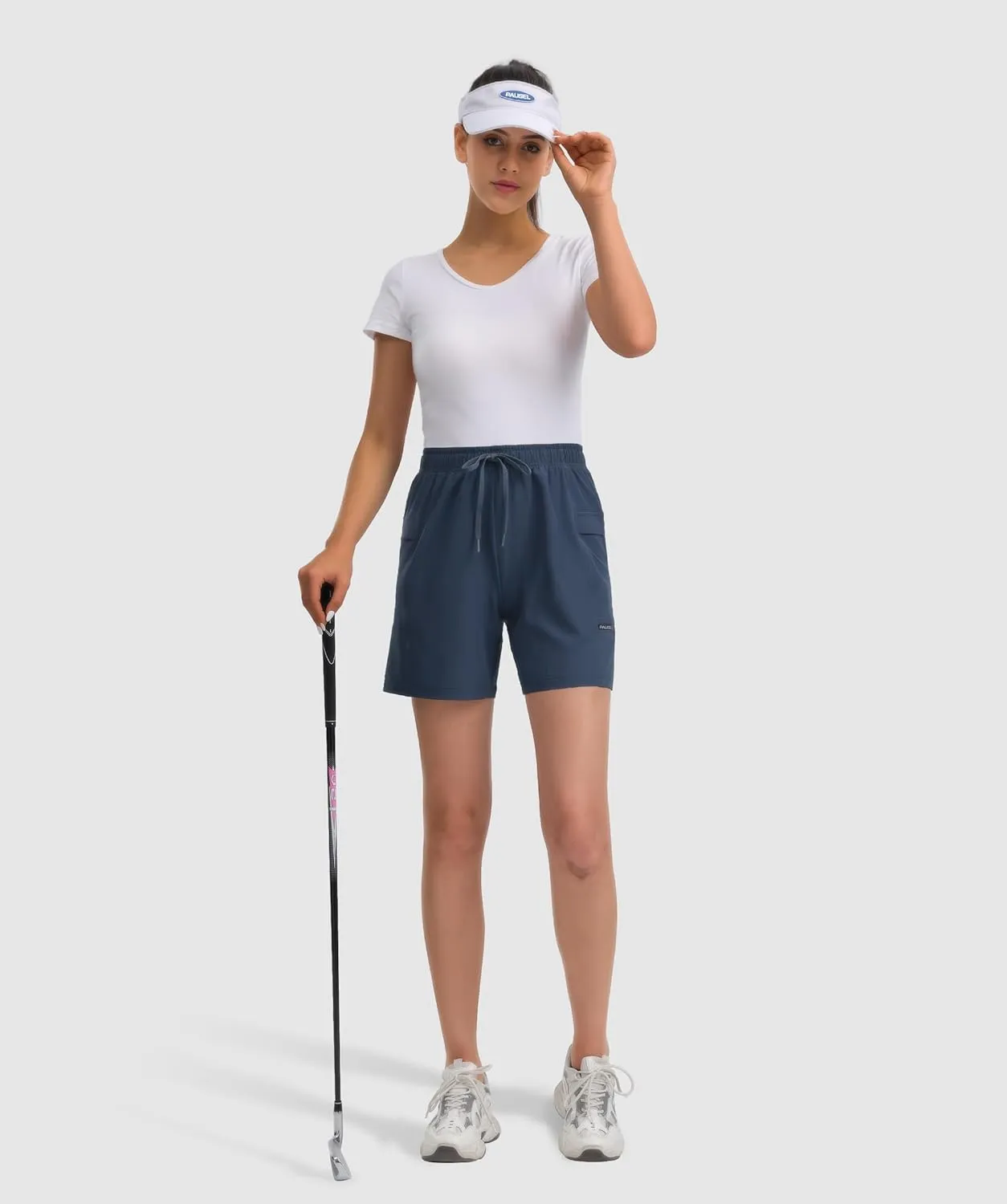 Women's Hiking Cargo Casual Shorts 6 inches Lightweight Quick Dry Athletic Shorts for Golf Workout Travel Summer 2025