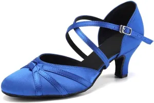 Women's Latin Ballroom Dance Shoes Closed Toe Salsa Waltz Tango Performance Dancing Practice Shoes
