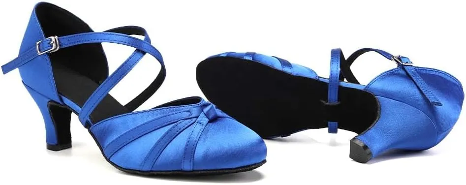 Women's Latin Ballroom Dance Shoes Closed Toe Salsa Waltz Tango Performance Dancing Practice Shoes