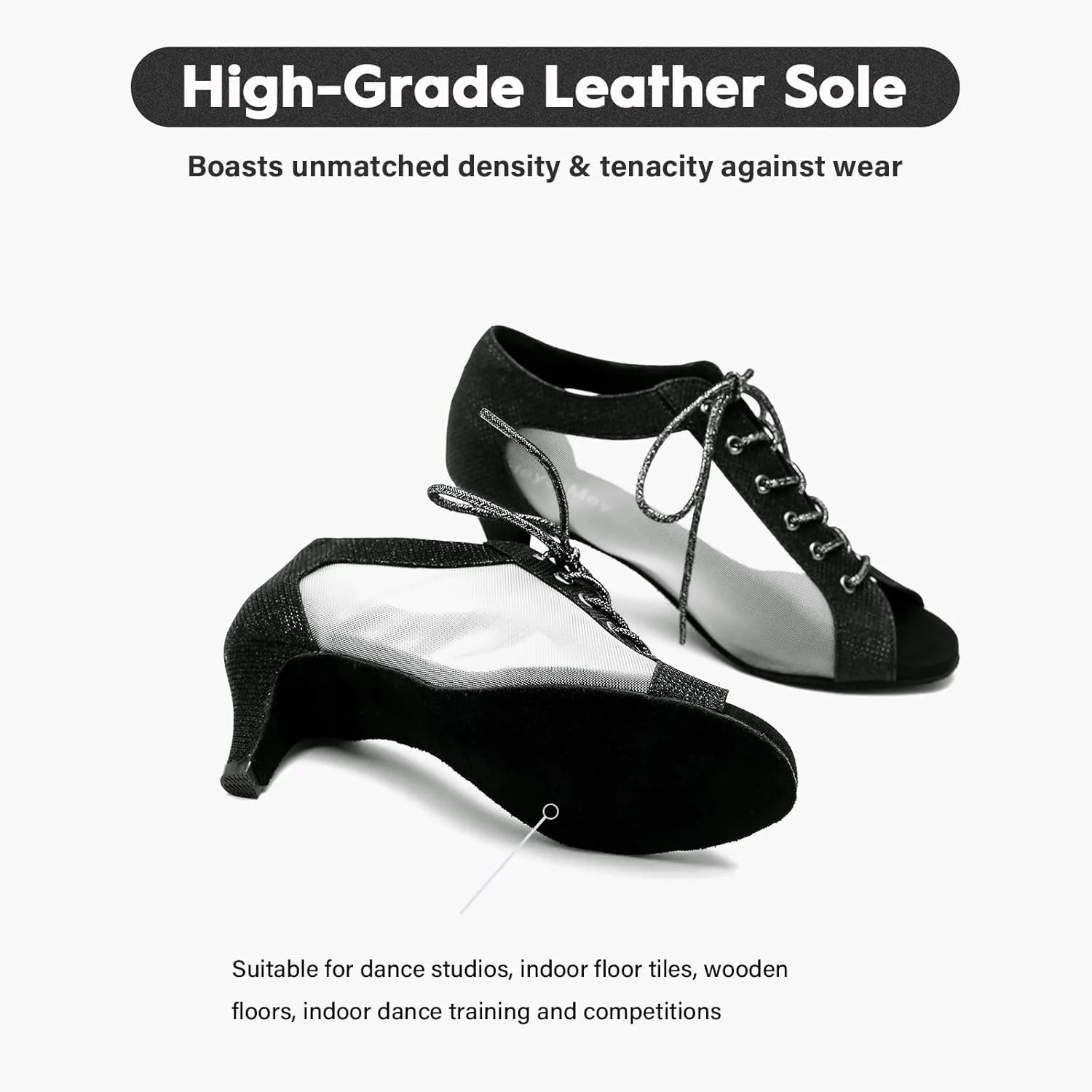 Women's Latin Dance Shoes 2.3" Glitter Ballroom Shoes Professional Dance Shoes Lace-up Dancing Heels for Salsa Tango Flamenco Latin Jazz