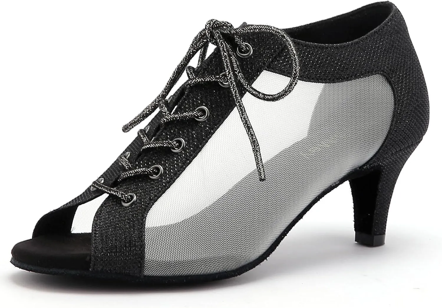 Women's Latin Dance Shoes 2.3" Glitter Ballroom Shoes Professional Dance Shoes Lace-up Dancing Heels for Salsa Tango Flamenco Latin Jazz