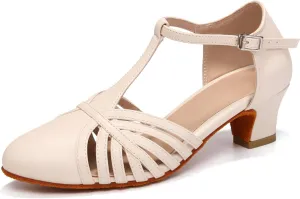 Women's Latin Dance Shoes Closed Toe Ballroom Dancing Practice Shoes CMJ-511