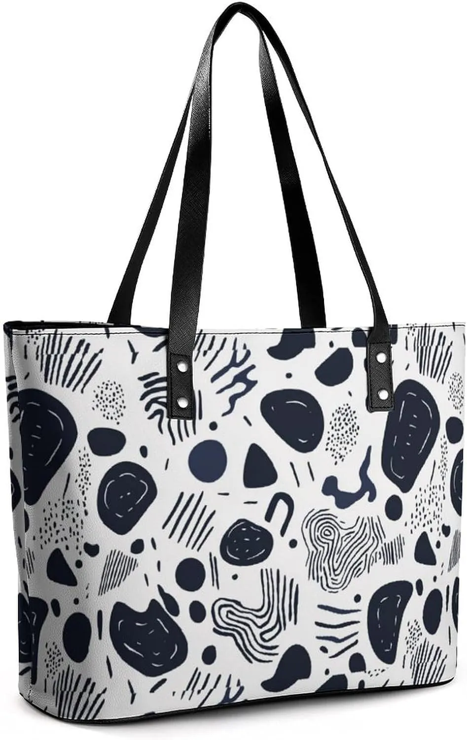 Women's Leather Tote Bag Fashion Handbag for Work Travel Shopping Daily Use Large Capacity Shoulder Purse