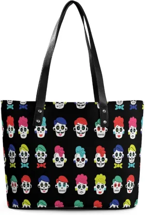 Women's Leather Tote Bag Fashion Handbag for Work Travel Shopping Daily Use Large Capacity Shoulder Purse