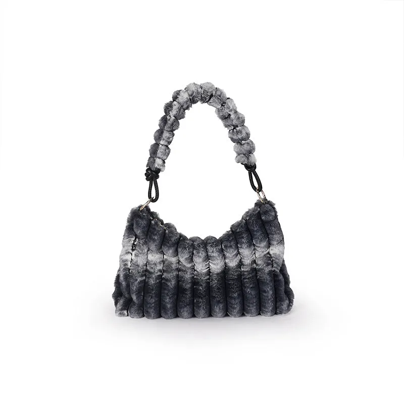 Women's Plush Fashionable Stylish Underarm Fur Niche Shoulder Bags