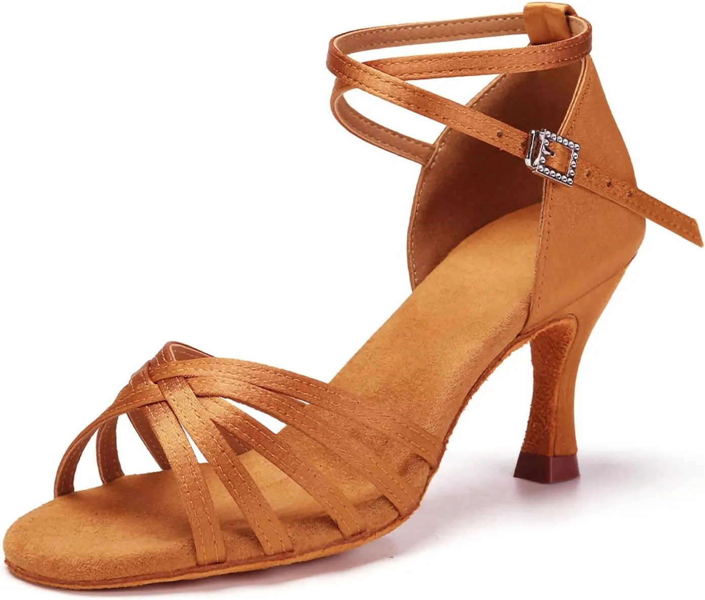 Women's Professional Ballroom Dance Shoes Latin Salsa Shoes for Women Dancing Performance Heels,Model EM213