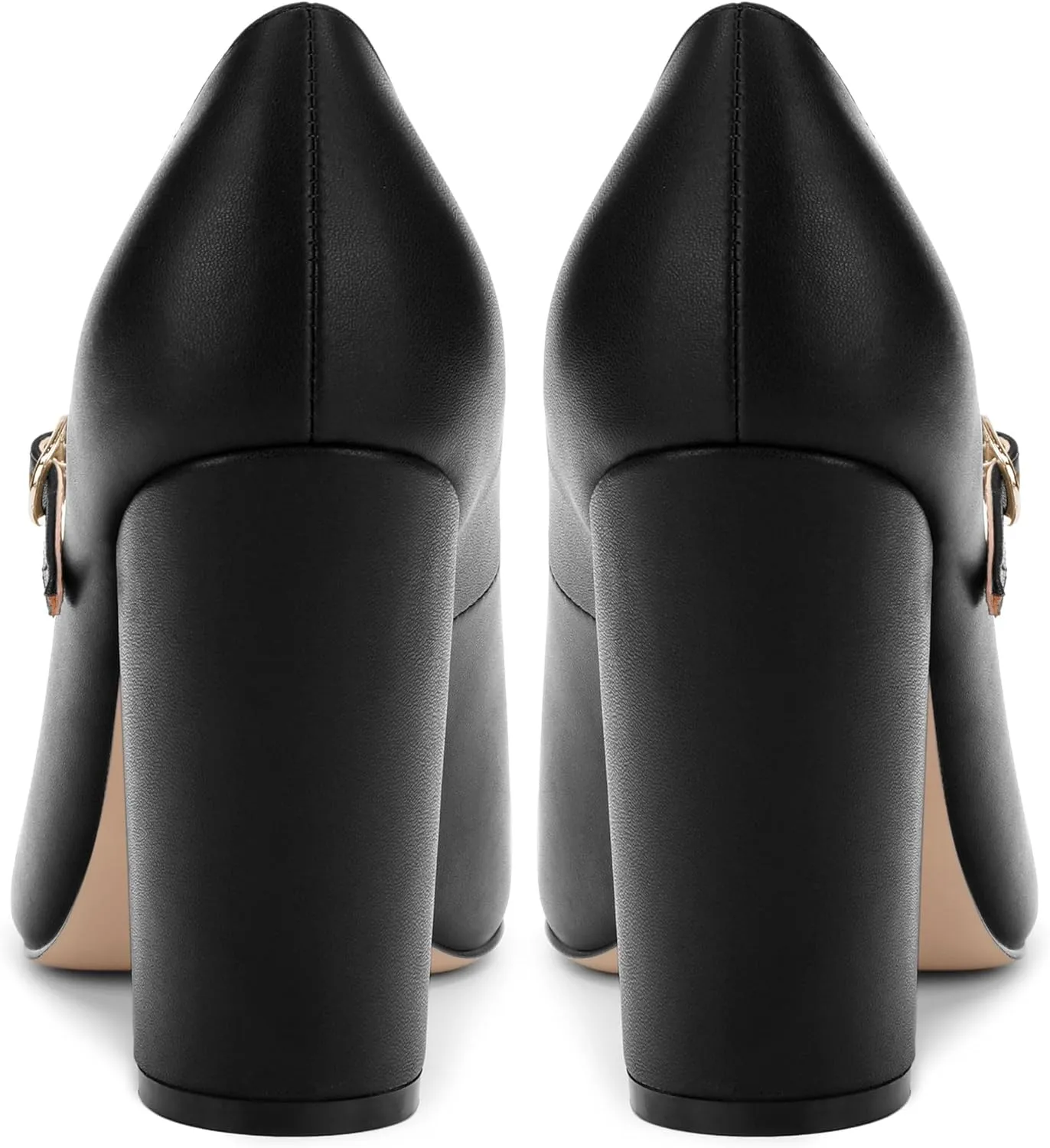 Women's Pumps Heels, Pointed Toe Tuxedo Solid Pumps, Fashion Backstrap Pumps Shoes for Women