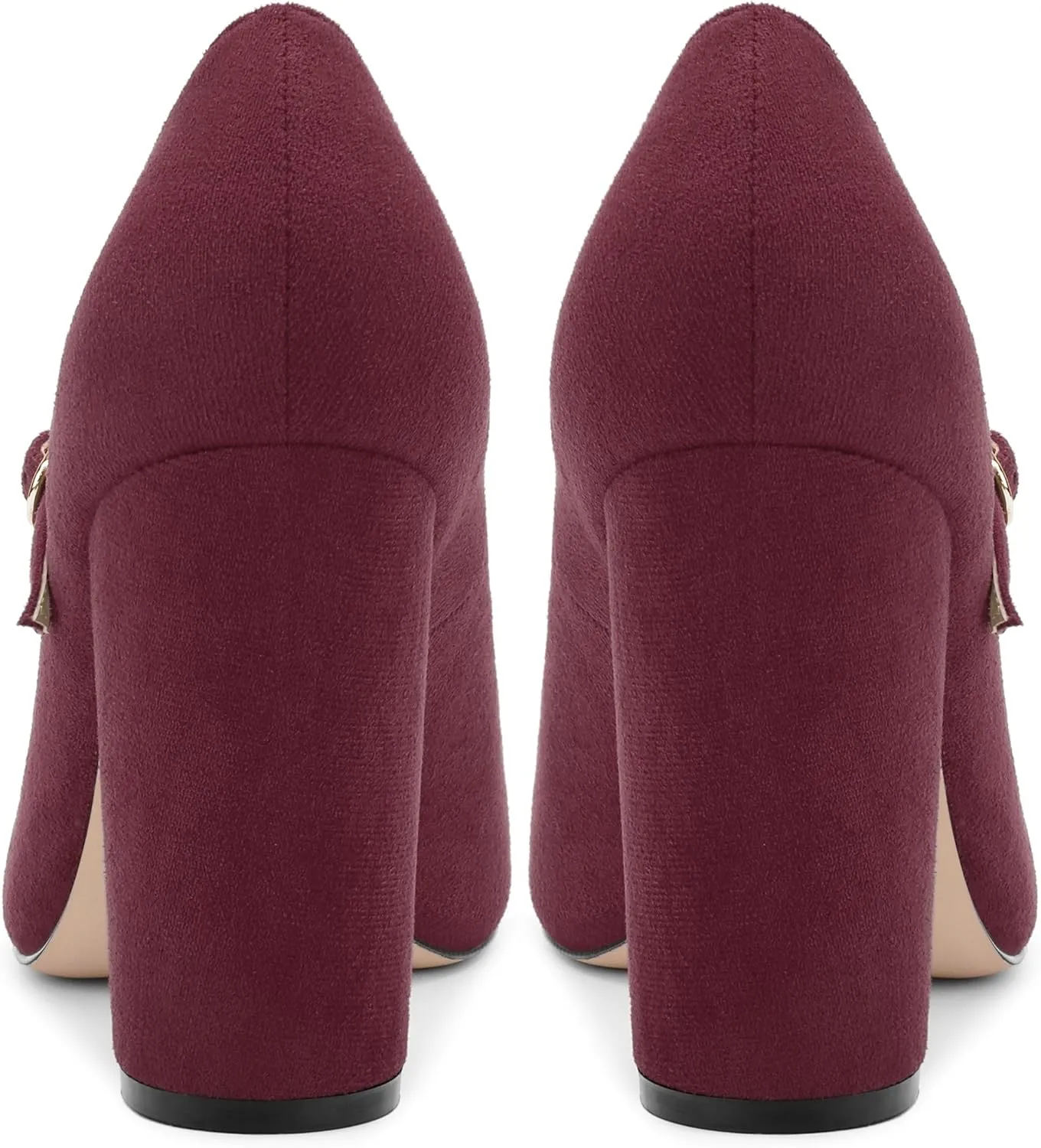 Women's Pumps Heels, Pointed Toe Tuxedo Solid Pumps, Fashion Backstrap Pumps Shoes for Women