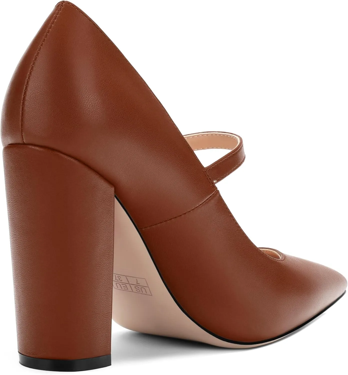 Women's Pumps Heels, Pointed Toe Tuxedo Solid Pumps, Fashion Backstrap Pumps Shoes for Women
