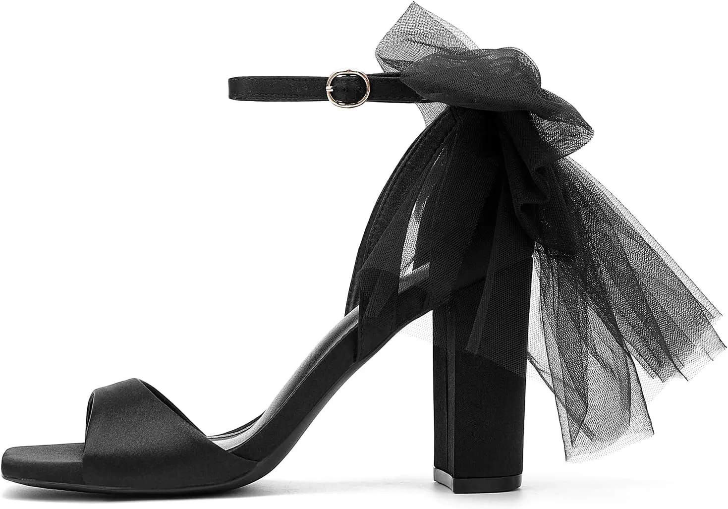 Women's Satin Wedding White Bow Heels for Women Block Chunky White Heels Wedding Shoes for Bride White Dress Shoes for Women White Wedge Heel Bow
