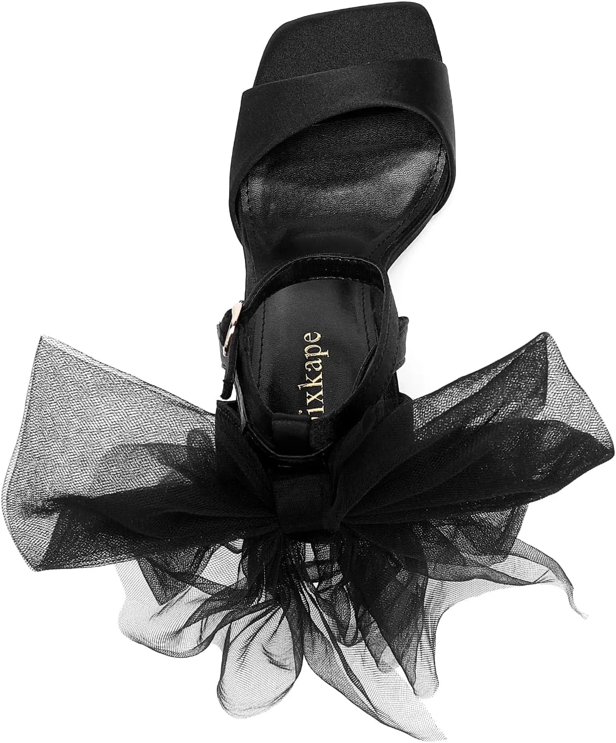 Women's Satin Wedding White Bow Heels for Women Block Chunky White Heels Wedding Shoes for Bride White Dress Shoes for Women White Wedge Heel Bow