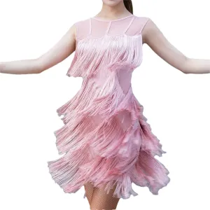 Womens Sequin Tassel Party Dress Sexy Cocktail Vintage Mini Dresses