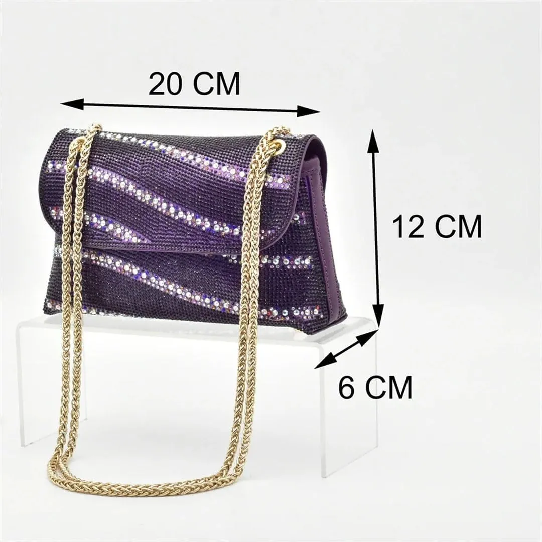 Women’S Wedding Shoes and Bag Set Elegant Pointed Toe Super High Heels Slingbacks Pumps with Clutch