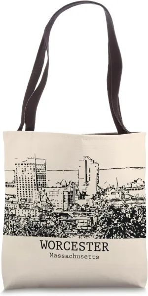 Worcester Massachusetts Vintage Retro Travel Souvenir Tote Bag