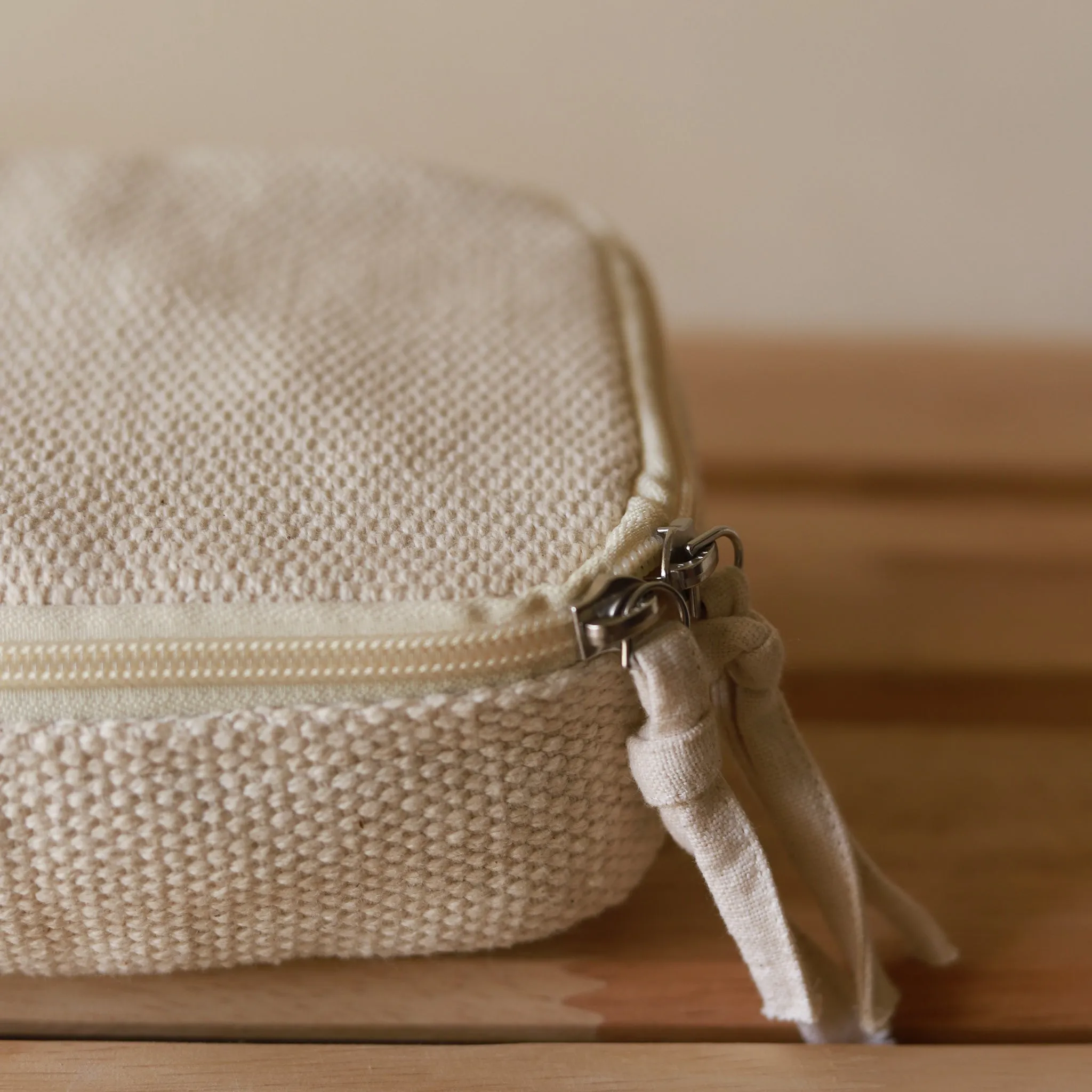 Woven Cotton Box Pouches - Set of 3