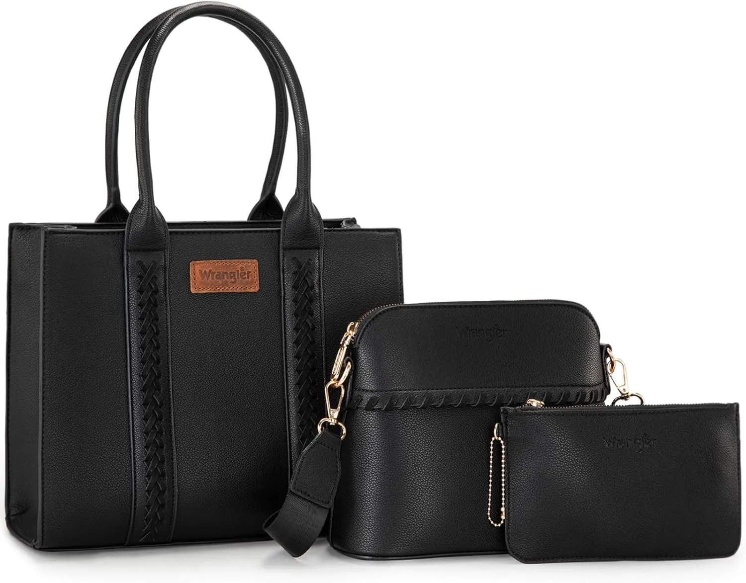 Wrangler 3Pcs Purses for Women Tote Bag Crossbody Handbag Sets with Strap