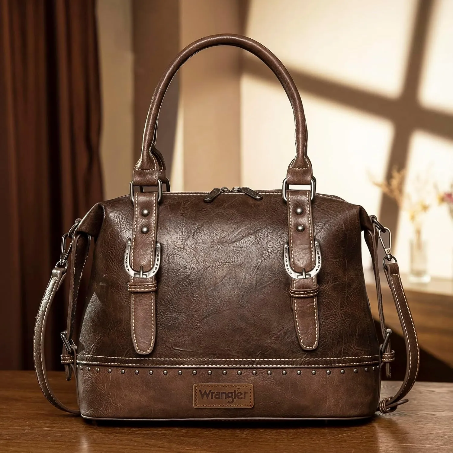 Wrangler Doctor Bag Top Handle Purse Hobo Shoulder Barrel Satchel Handbags for Women
