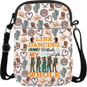 WSNANG Line Dancing Gift Choreography Dance Tote Bag Line Dancer Shoulder Bag Line Dance Teacher Shopping Bag