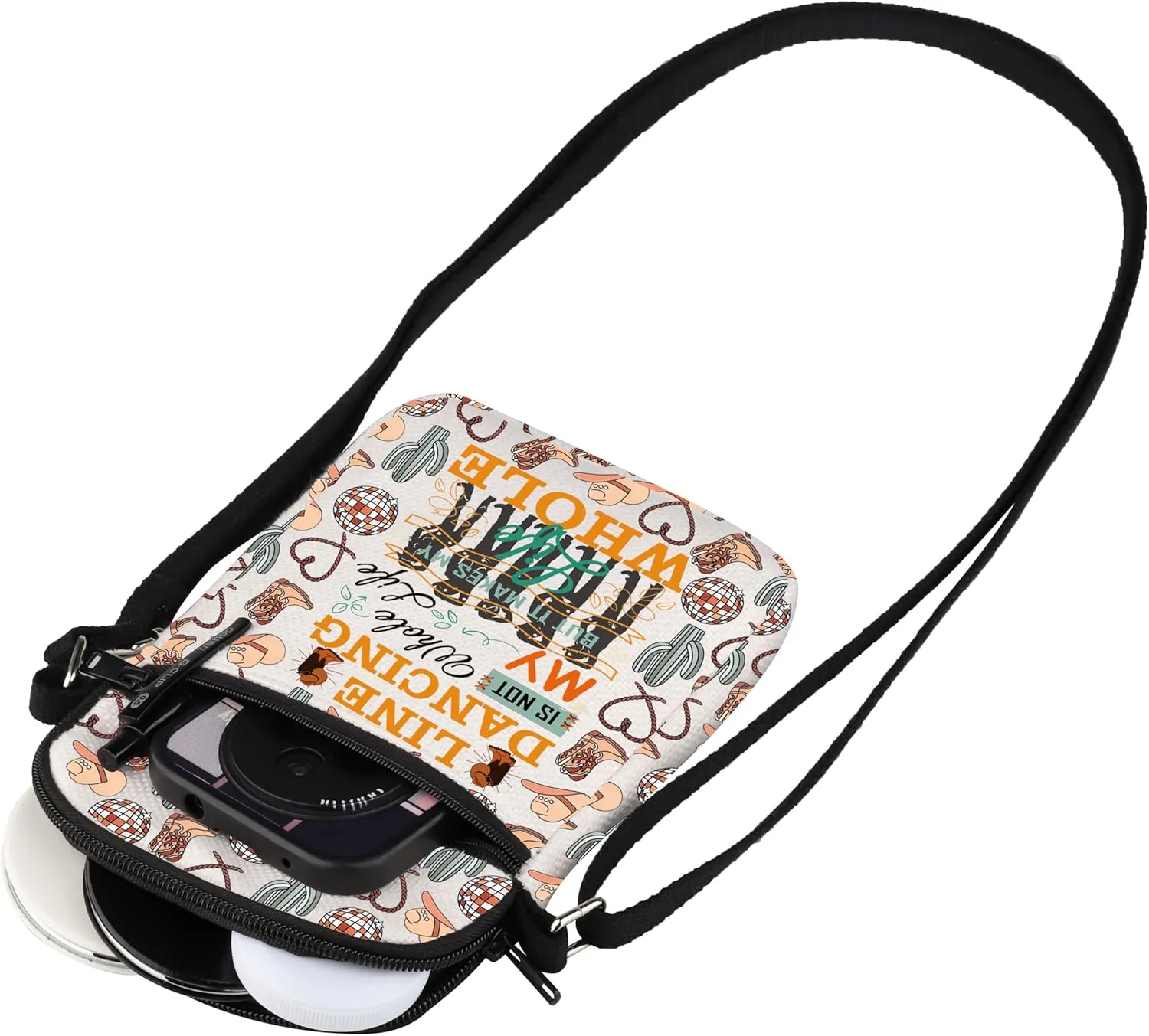 WSNANG Line Dancing Gift Choreography Dance Tote Bag Line Dancer Shoulder Bag Line Dance Teacher Shopping Bag