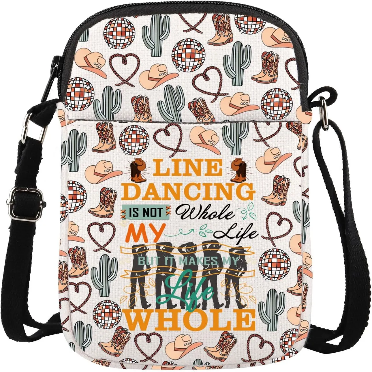 WSNANG Line Dancing Gift Choreography Dance Tote Bag Line Dancer Shoulder Bag Line Dance Teacher Shopping Bag