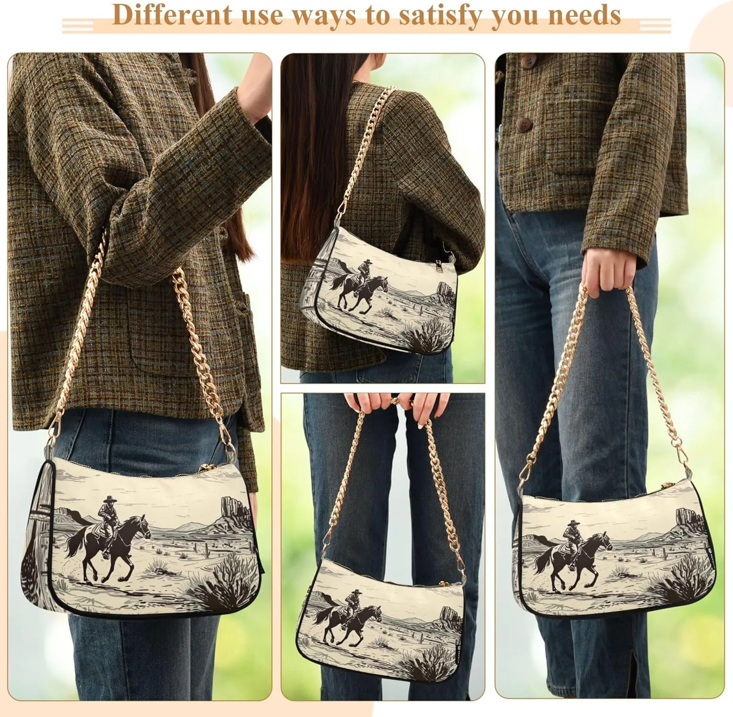 Xray Flowers Fantasy Trendy Purse Hobo Party Clutch Women Designer Handbags Chain Small Shoulder Bag