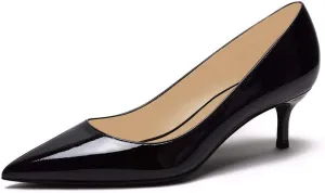YDN Women's Low Kitten Heeled Pumps Pointed Toe Dress Shoes for Office Lady Soft Suede Size 4-16 US