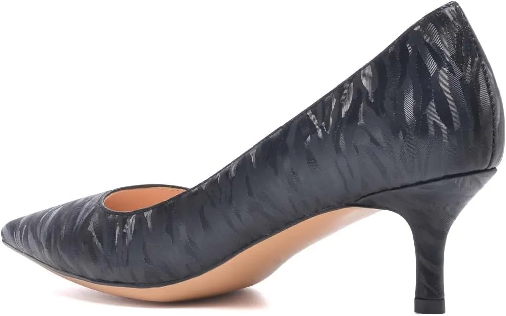 YDN Women's Low Kitten Heeled Pumps Pointed Toe Dress Shoes for Office Lady Soft Suede Size 4-16 US