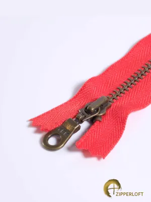 YKK #4.5 Antique (4-12" / 10.2-30.5cm) - 820 Orangey-Red