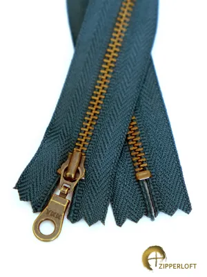 YKK #5 Antique (5-18" / 12.7-45.7cm) - 390 Dark Teal