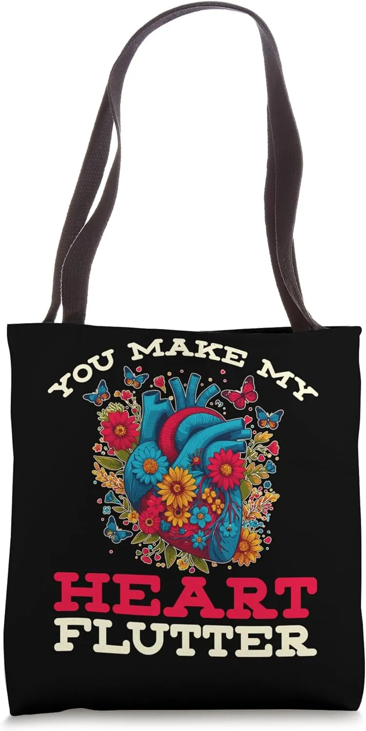 You Make My Heart Flutter, Love's Gentle Dance Tote Bag