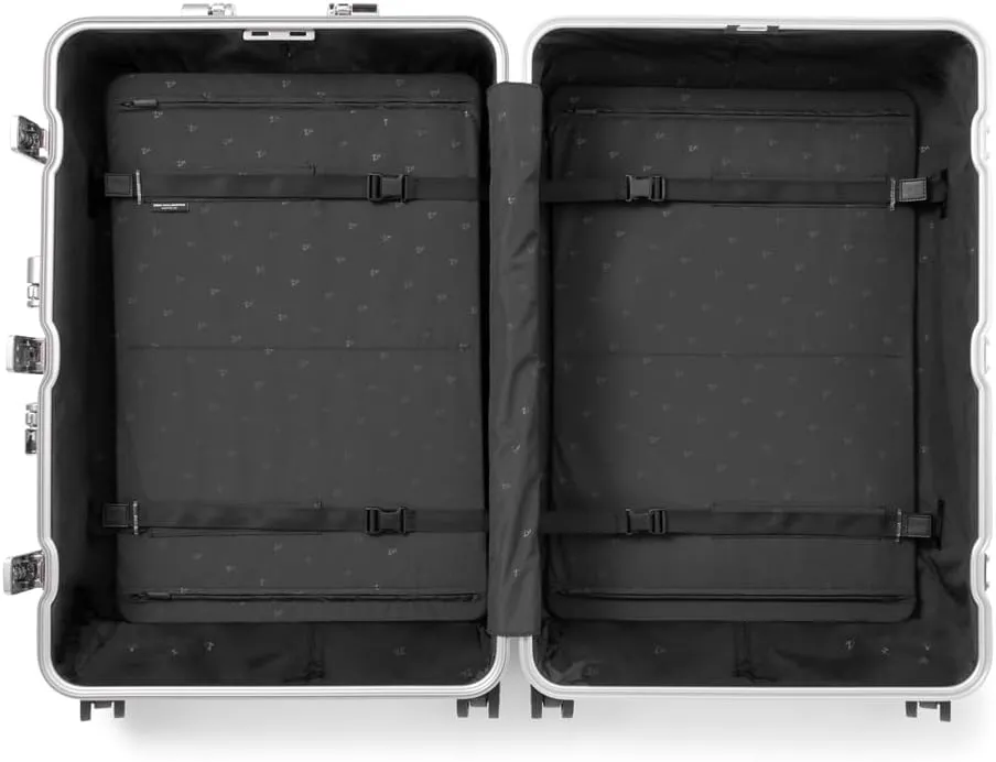 ZERO Halliburton Classic Aluminum 3.0 Large Zipperless Luggage, Hardside Check-in, Four Wheels, Auto-Return Pull Handle, Double Latch Locks- TSA Accepted, Interior Divider, 28-Inch, 88L, Sunset Gold