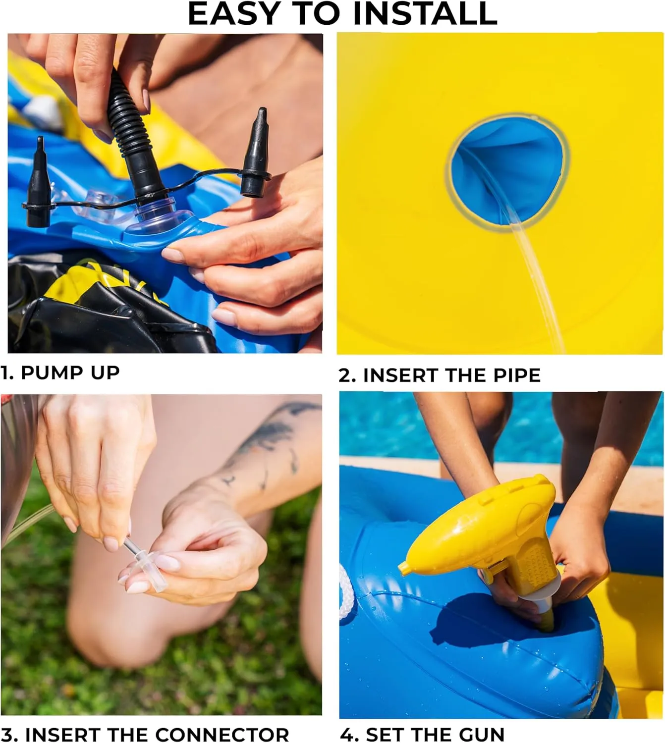 Zone Tech Boat Inflatable Pool Floats Kids, Toddler Harbor Master Patrol Inflatable Boat Pool Float Ride On, Fun Water Toy Squirter Pool Toy, Rescue Theme Pool Raft for Boys, Girl